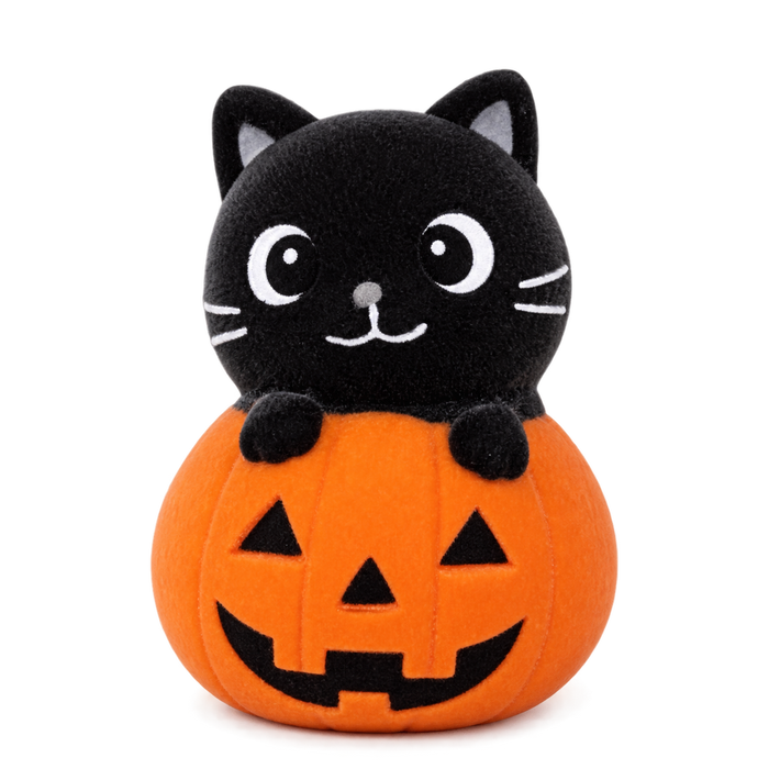 Aurora 3 Inch Marshmallow Squeeze Cat & Jack-O-Lantern Squishy Sensory Toy