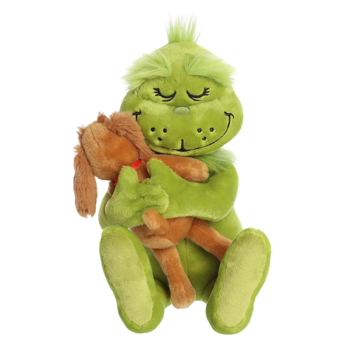 Aurora Plush 12 Inch Dr. Suess Holiday Hugs Grinch Plush Toy
