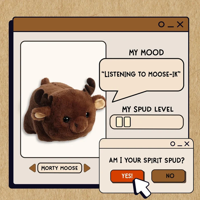 Aurora Plush Spudsters 10 Inch Morty Moose Plush Toy