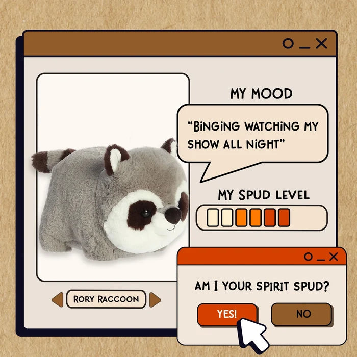 Aurora Plush Spudsters 10 Inch Rory Raccoon Plush Toy