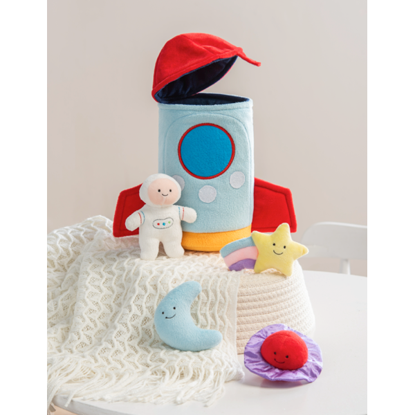 Baby Ganz 10 Inch Rocket Ship Learn and Grow 5 Piece Plush Toy Playset