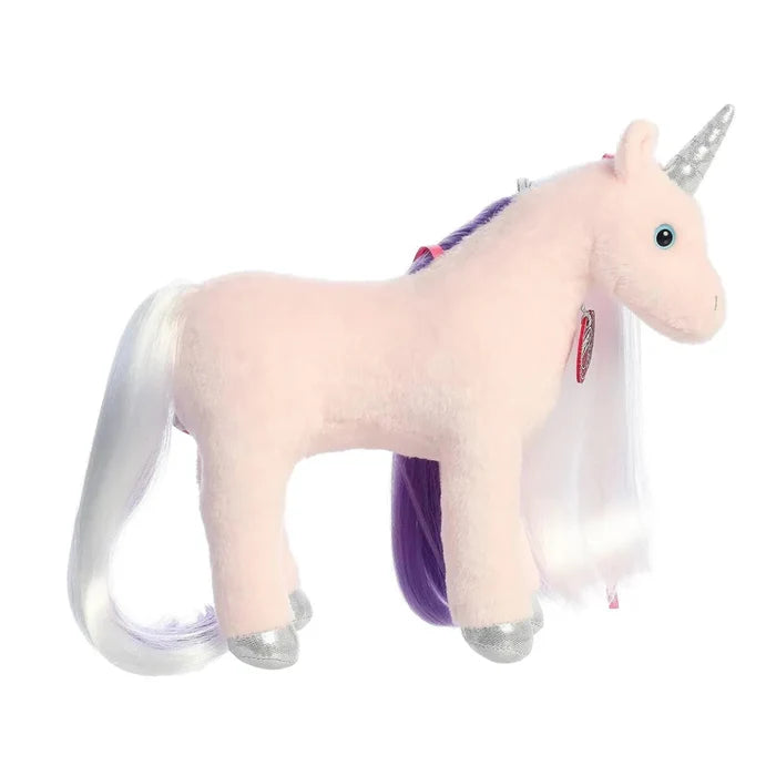 Breyer Mane Events 12 Inch Starlight the Pink Unicorn Plush Toy - Owl & Goose Gifts