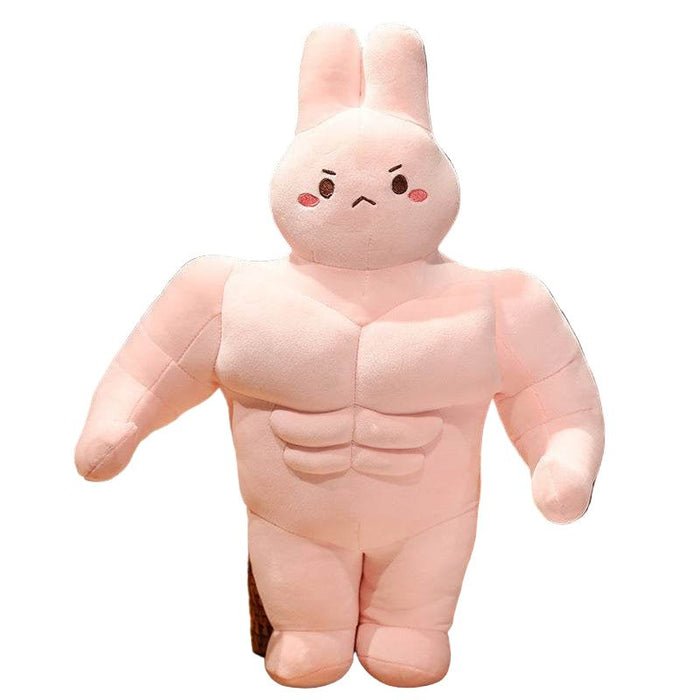 Buffed Up Muscluar Stuffed Bunny Plushie - Goodlifebean Stuffed Animals