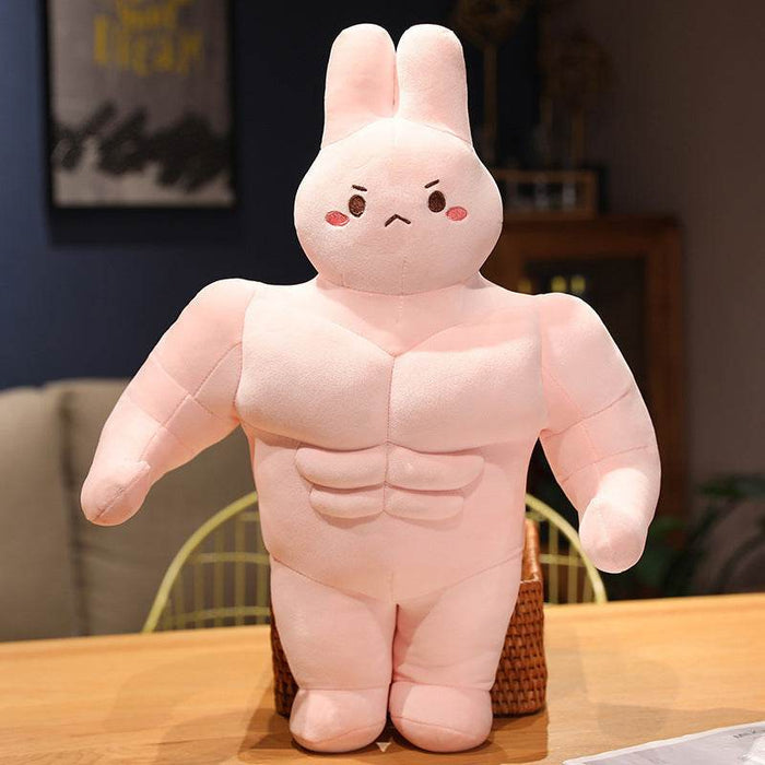 Buffed Up Muscluar Stuffed Bunny Plushie - Goodlifebean Stuffed Animals