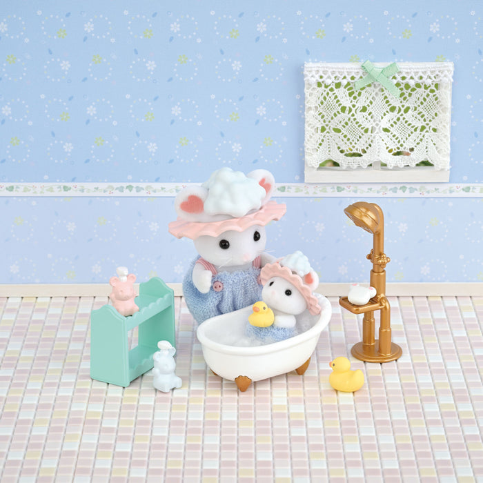 Calico Critters Bath Time Bubble Siblings Set