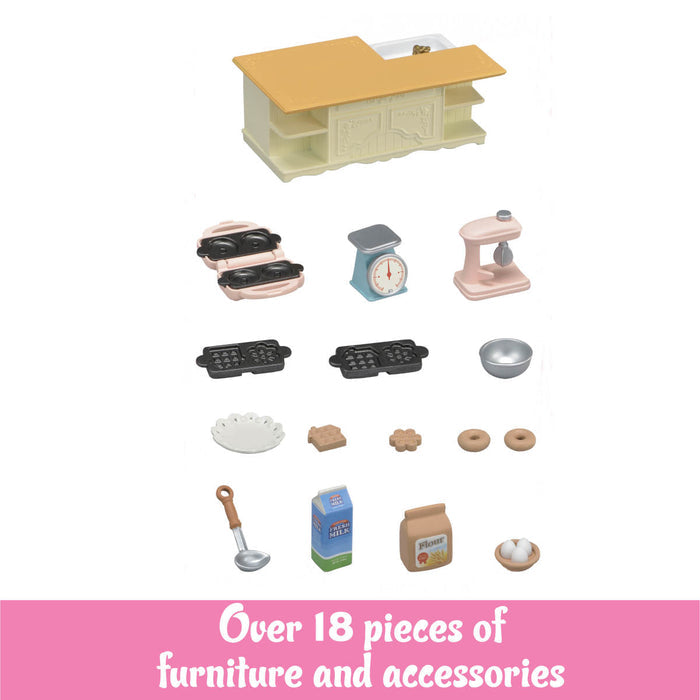 Calico Critters Kitchen Island Furniture and Accessories Set
