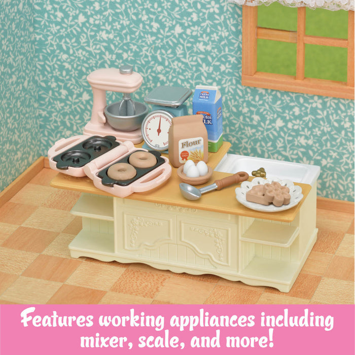 Calico Critters Kitchen Island Furniture and Accessories Set
