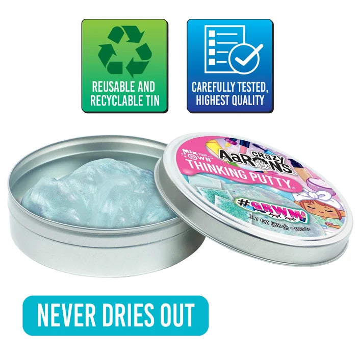 Crazy Aarons #GRWM Mix It Full Size 4 Inch Thinking Putty Tin