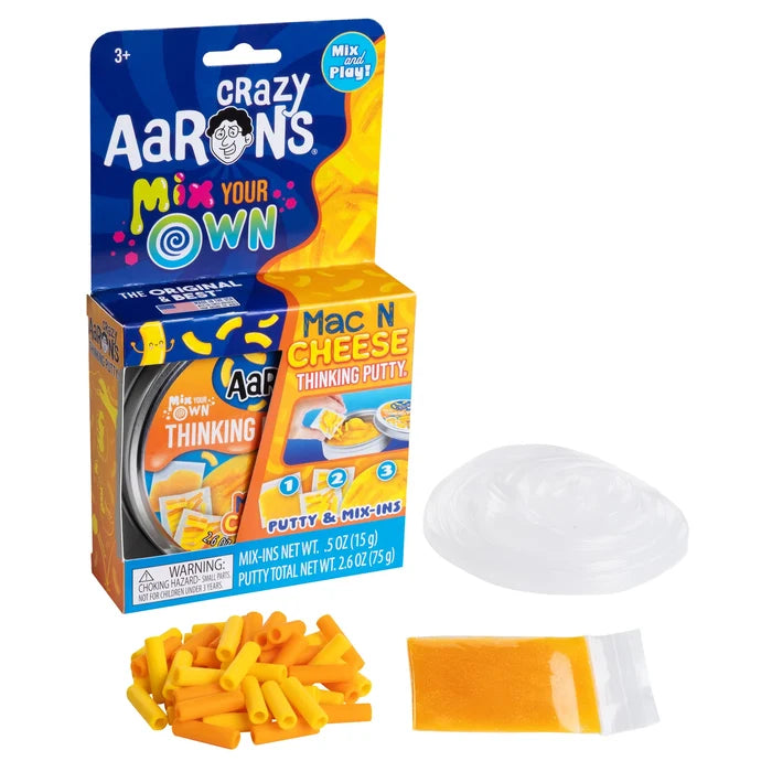 Crazy Aarons Mac & Cheese Mix It Full Size 4 Inch Thinking Putty Tin