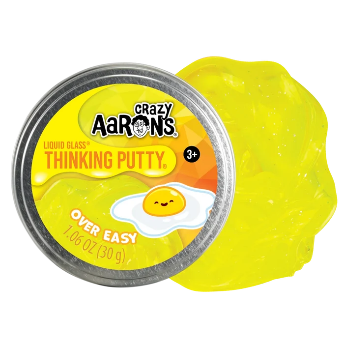 Crazy Aarons Over Easy Liquid Glass Medium 2.75 Inch Thinking Putty Tin