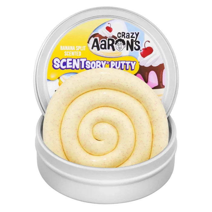 Crazy Aarons SCENTsory® Banana Split Medium 2.75 Inch Thinking Putty Tin