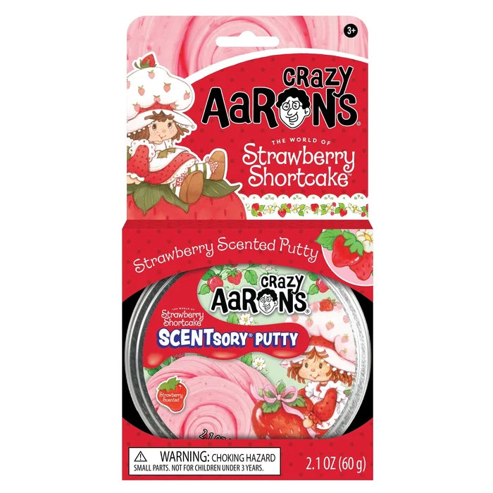 Crazy Aarons Strawberry Shortcake SCENTsory Full Size 4 Inch Thinking Putty Tin