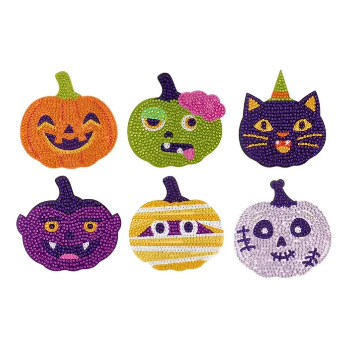 Diamond Art Club Coasters - Frightfully Fun Halloween Diamond Painting Kit