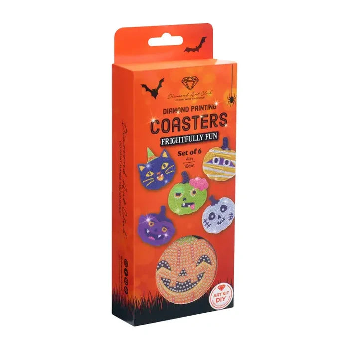 Diamond Art Club Coasters - Frightfully Fun Halloween Diamond Painting Kit