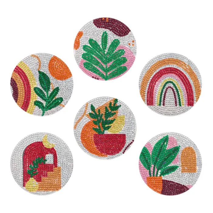 Diamond Art Club Coasters - Plants Diamond Painting Kit