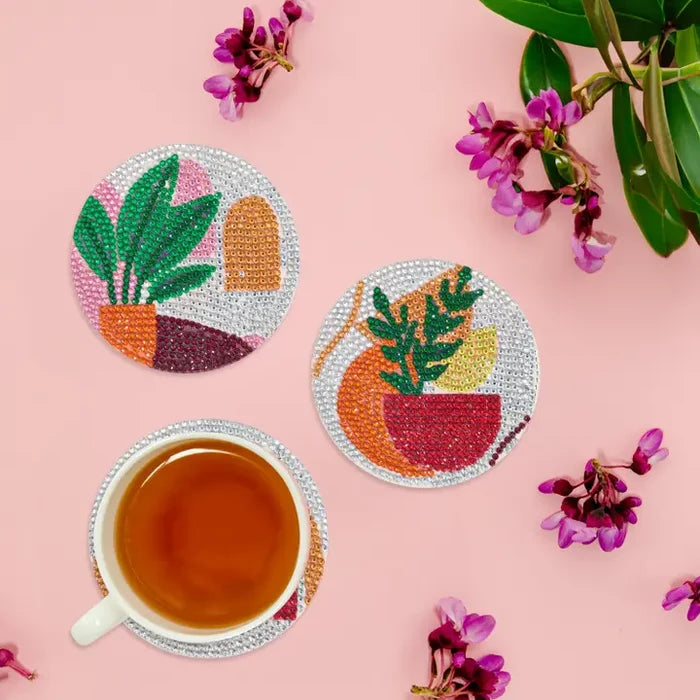 Diamond Art Club Coasters - Plants Diamond Painting Kit