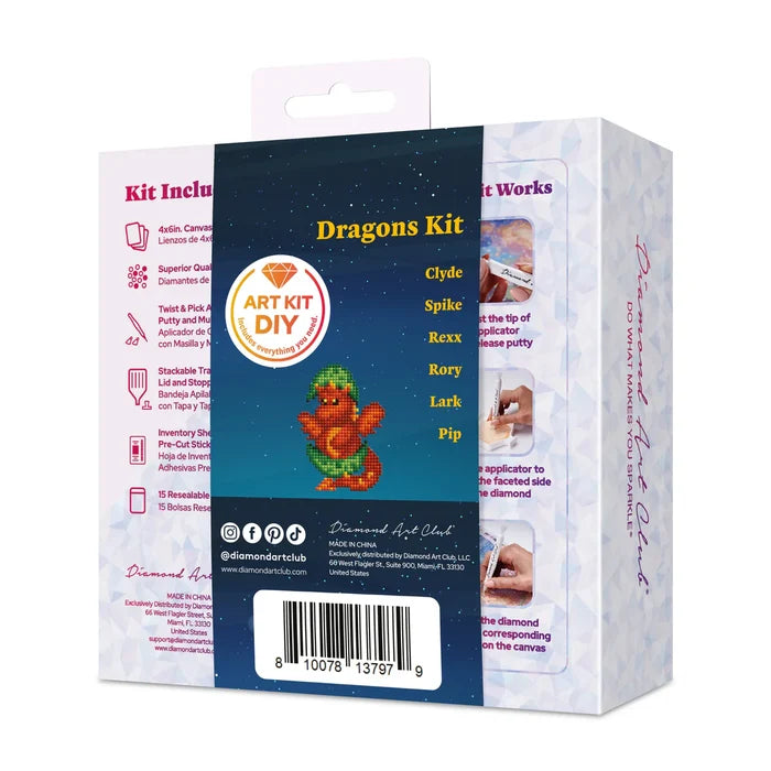 Diamond Art Club Mini Dazzles - Dragons Diamond Painting Kit