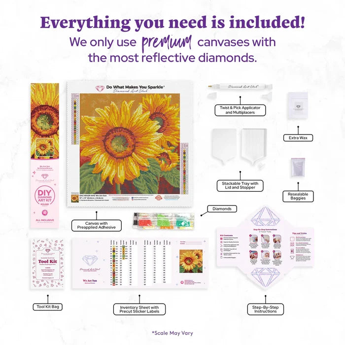 Diamond Art Club We Are Sun Sunflowers Diamond Painting Kit