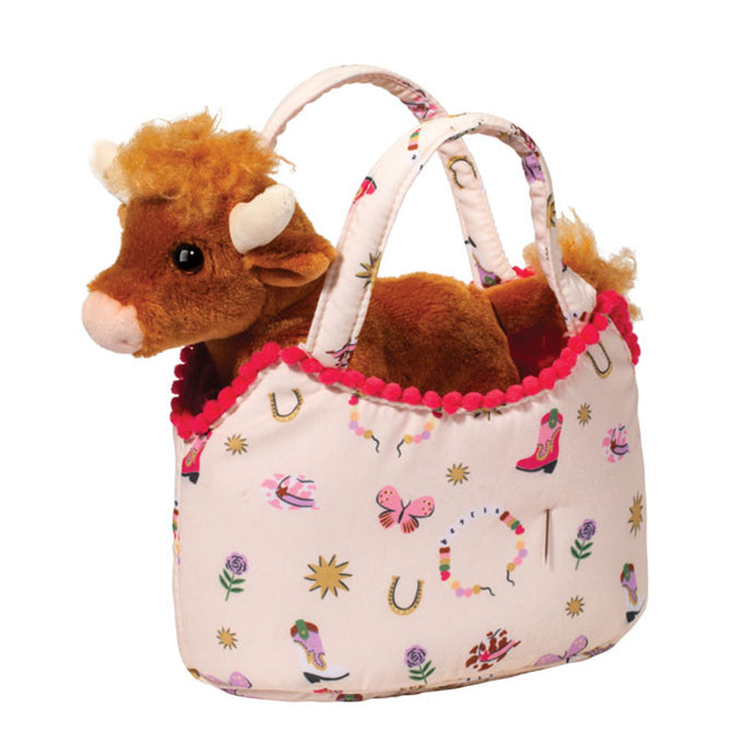 Douglas 7 Inch Bestie Westie Sassy Sak with Highland Cow Plush Toy