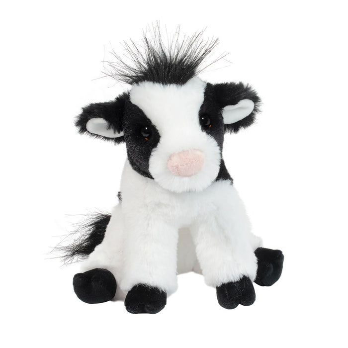 Douglas 7 Inch Elsie the Black and White Cow MINI Soft Plush Toy