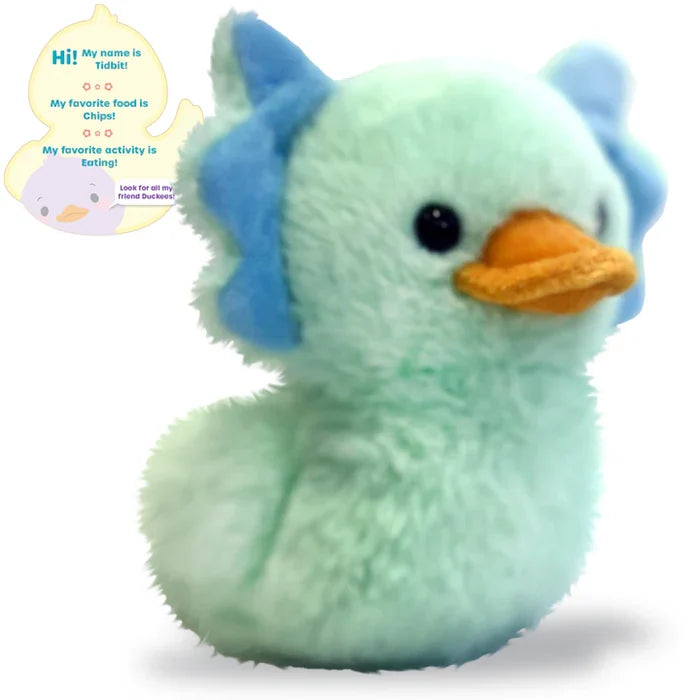 Duckeez 7 Inch Tidbit the Axolotl Duck Plush Toy by Beverly Hills Teddy Bear Company