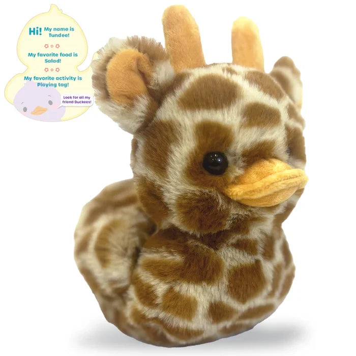 Duckeez 7 Inch Tundee the Girafee Duck Plush Toy by Beverly Hills Teddy Bear Company