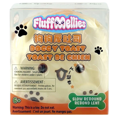 Fluffmellies (Mooshies) 4 Inch Doggie Toast - Scented Slow Rise Squishy Toy
