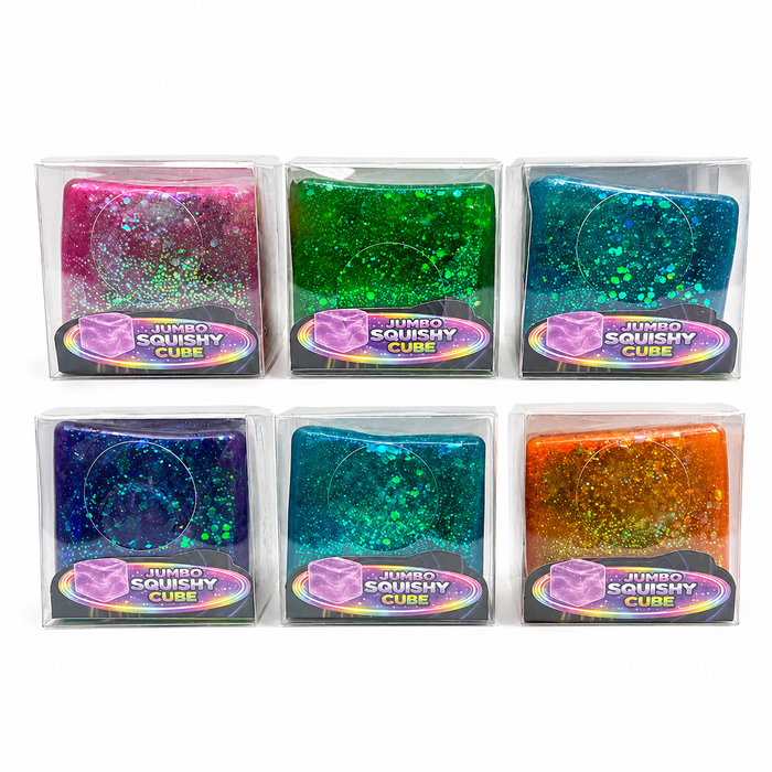 Fun Doh 3.5 Inch JUMBO Squishy Cube Sensory Toy - Assorted