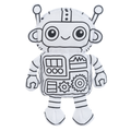 Ganz 7 Inch Mini Coloring Kit - Color Your Own Plush Toy - ROBOT