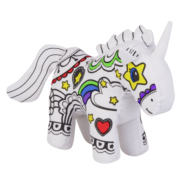 Ganz 7 Inch Mini Coloring Kit - Color Your Own Plush Toy - UNICORN