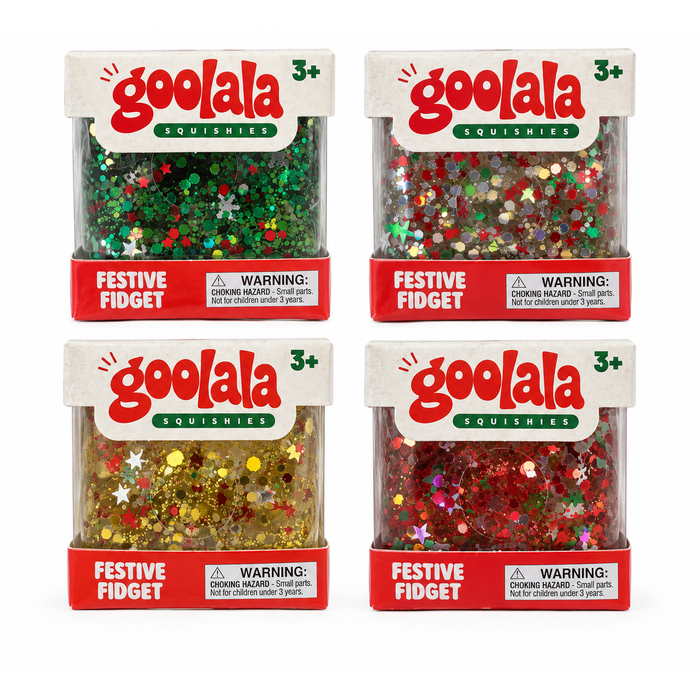 Goolala 2.5 Inch Festive Fidget Cube Holiday Sugar Squishy Slow Rise Sensory Toy - Assorted
