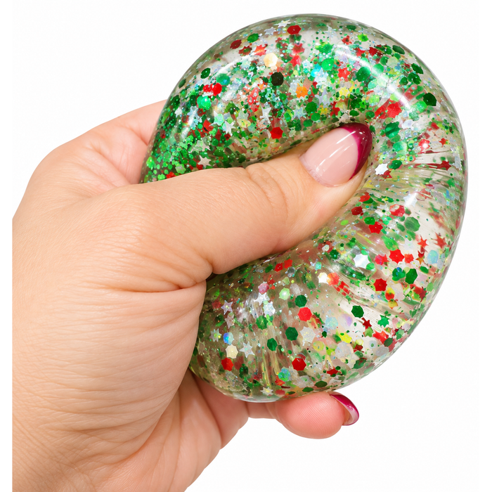 Goolala 2.5 Inch Festive Fidget Cube Holiday Sugar Squishy Slow Rise Sensory Toy - Assorted