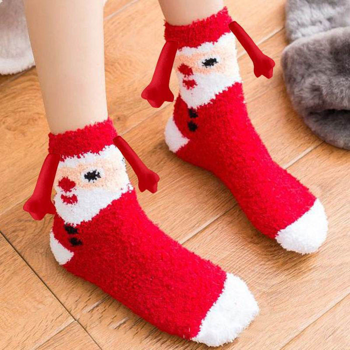 Hand - In - Hand Mangetic Christmas Socks - Goodlifebean