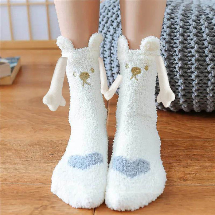 Hand - In - Hand Mangetic Christmas Socks - Goodlifebean