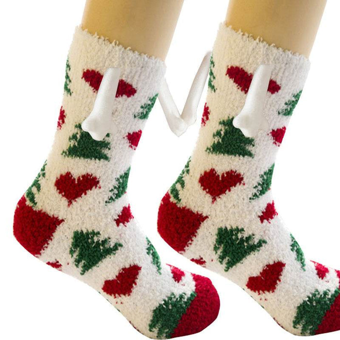 Hand - In - Hand Mangetic Christmas Socks - Goodlifebean