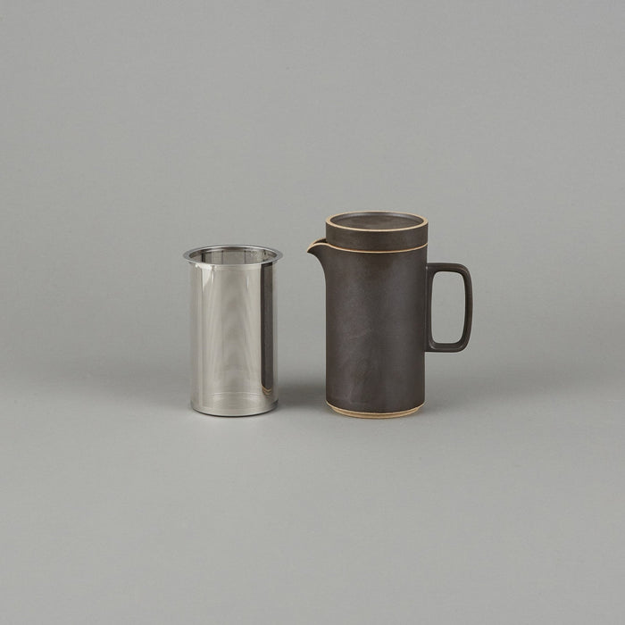 Hasami Porcelain - Teapot Tall with Stainless Strainer Black ø 3.3/8" | Tortoise General Store