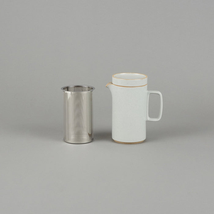 Hasami Porcelain - Teapot Tall with Stainless Strainer Gloss Gray ø 3.3/8" | Tortoise General Store