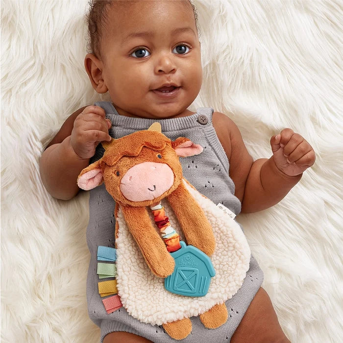 Itzy Ritzy Itzy Friends Lovey™ Wyatt Highland Cow Plush Teether Toy