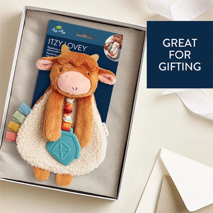 Itzy Ritzy Itzy Friends Lovey™ Wyatt Highland Cow Plush Teether Toy