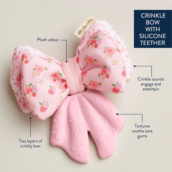 Itzy Ritzy Sweetie Crinkle™ Bow Plush Teether Toy