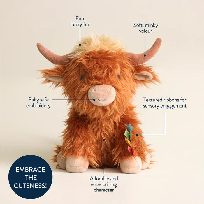 Itzy Ritzy Sweetie Snuggles™ Highland Cow Plush Toy