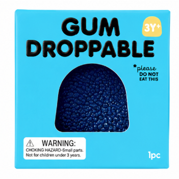 J'adore 2.5 Inch Gum Droppable Squishy Fidget Sensory Toy - BLUE