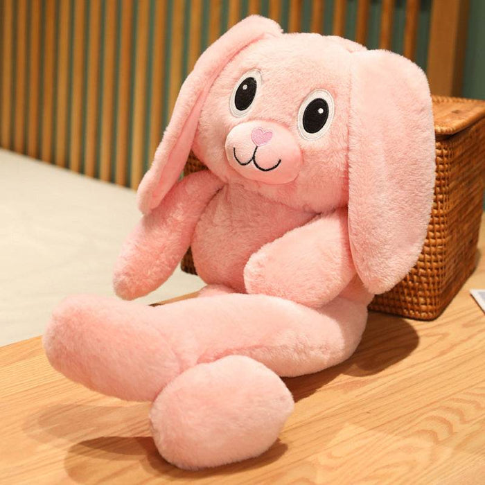 Kawaii Pink Floppy Eared Stuffed Bunny Plushie - Goodlifebean Stuffed Animals