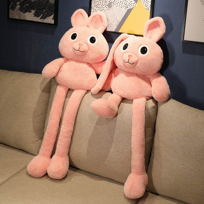 Kawaii Pink Floppy Eared Stuffed Bunny Plushie - Goodlifebean Stuffed Animals