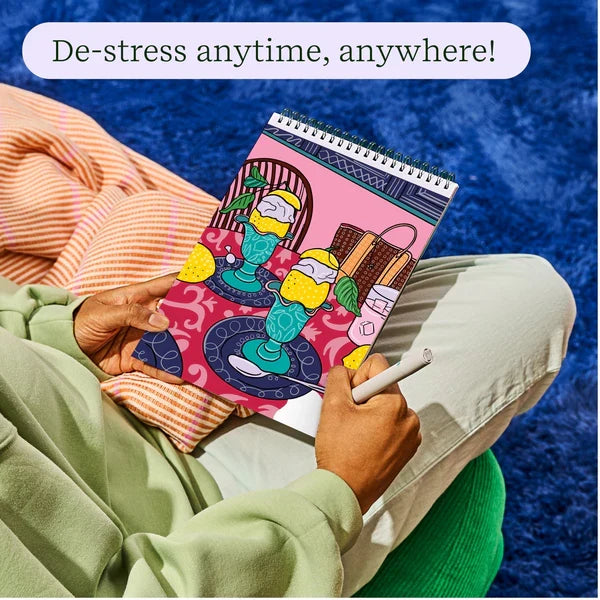 Lifelines FlowArt Color-To-Reveal - Citrus Coastlines - Scented Meditative Art