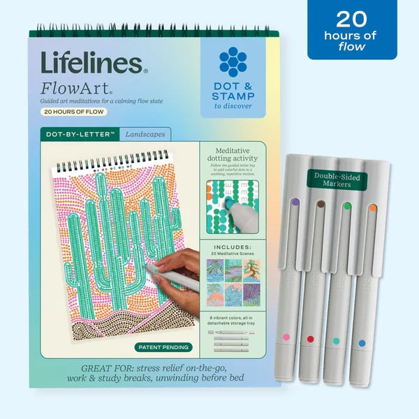 Lifelines FlowArt Dot-By-Letter - Landscapes - Meditative Art