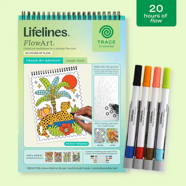 Lifelines FlowArt Trace-By-Groove - Jungle Oasis - Meditative Art