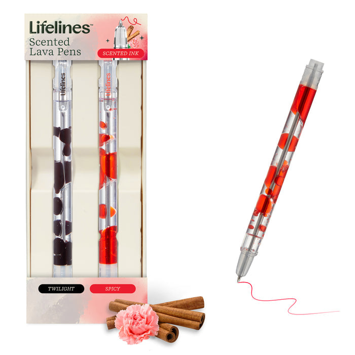 Lifelines Scented Lava Pen 2 Pack - Black/Red