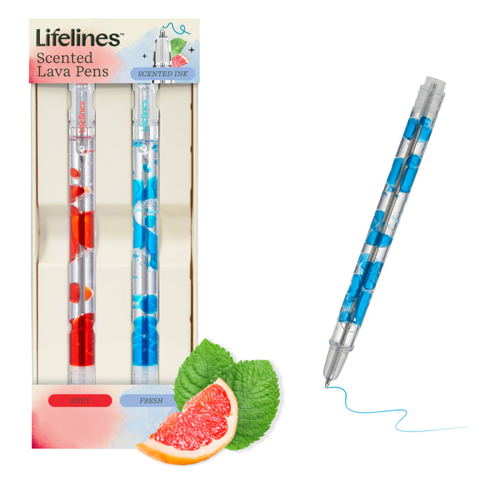 Lifelines Scented Lava Pen 2 Pack - Red/Blue