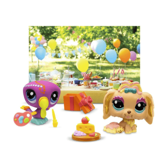 Littlest Pet Shop Gen 7 Petfluencer Pairs Garden Party Play Set - Dog #102 and Toucan #103 - Owl & Goose Gifts